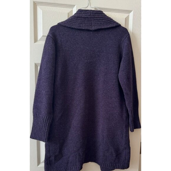 Pure Wool Womens Sweater Small Medium Vintage Purple Kerry Traditions Chunky - Picture 11 of 11